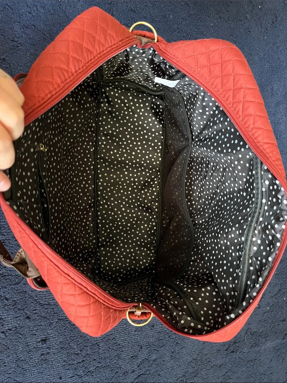 No Boundaries Quilted Red and Pink Tote Bag